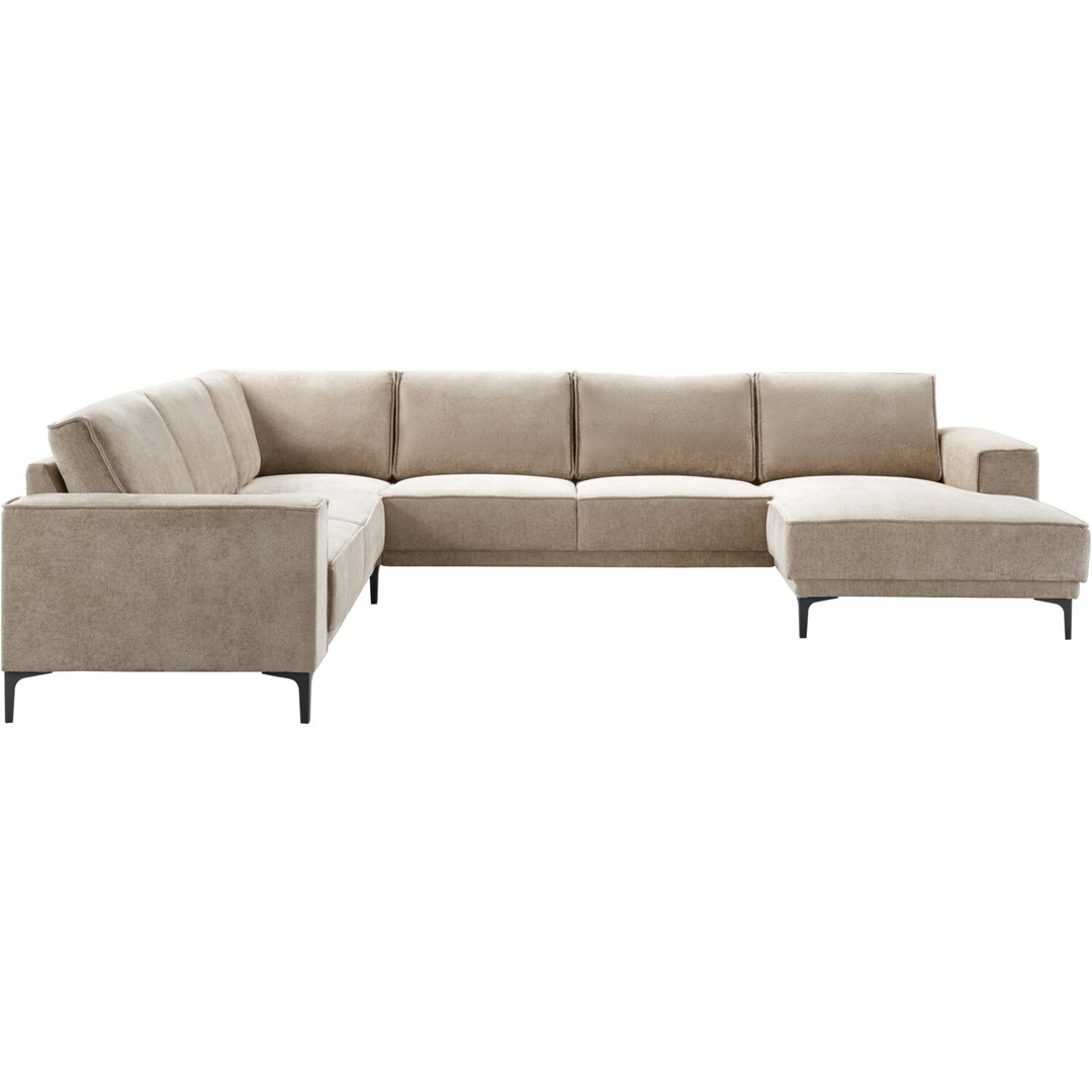 Hoekbank links Calira taupe basic comfort
