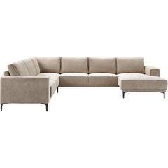 Hoekbank links Calira taupe basic comfort
