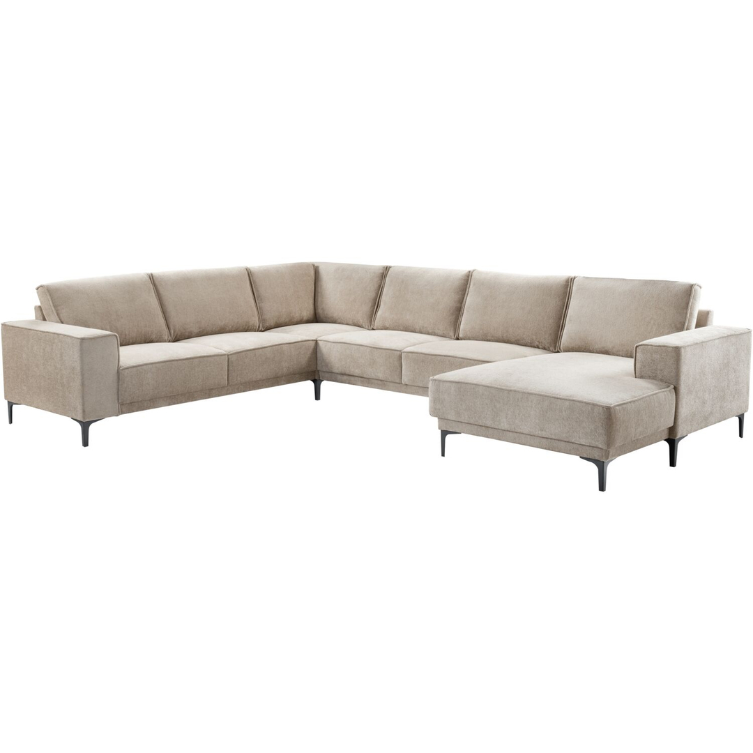 Hoekbank links Calira taupe basic comfort