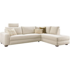 Hoekbank rechts Famatina met hoofdsteun beige basic comfort