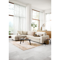 Hoekbank links Famatina met hoofdsteun beige basic comfort