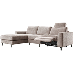 Hoekbank links Totham bruin relaxfunctie supreme comfort
