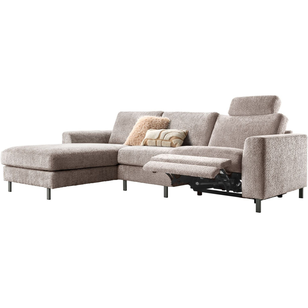 Hoekbank links Totham bruin relaxfunctie supreme comfort