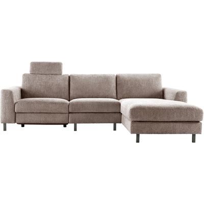 Hoekbank rechts Totham bruin relaxfunctie basic comfort