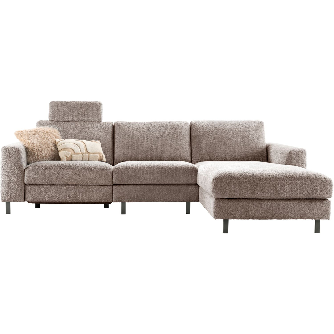 Hoekbank rechts Totham bruin relaxfunctie basic comfort
