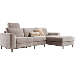 Hoekbank rechts Totham bruin relaxfunctie basic comfort
