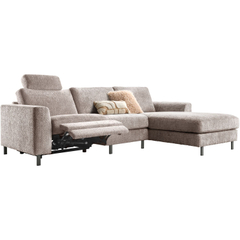 Hoekbank rechts Totham bruin relaxfunctie basic comfort
