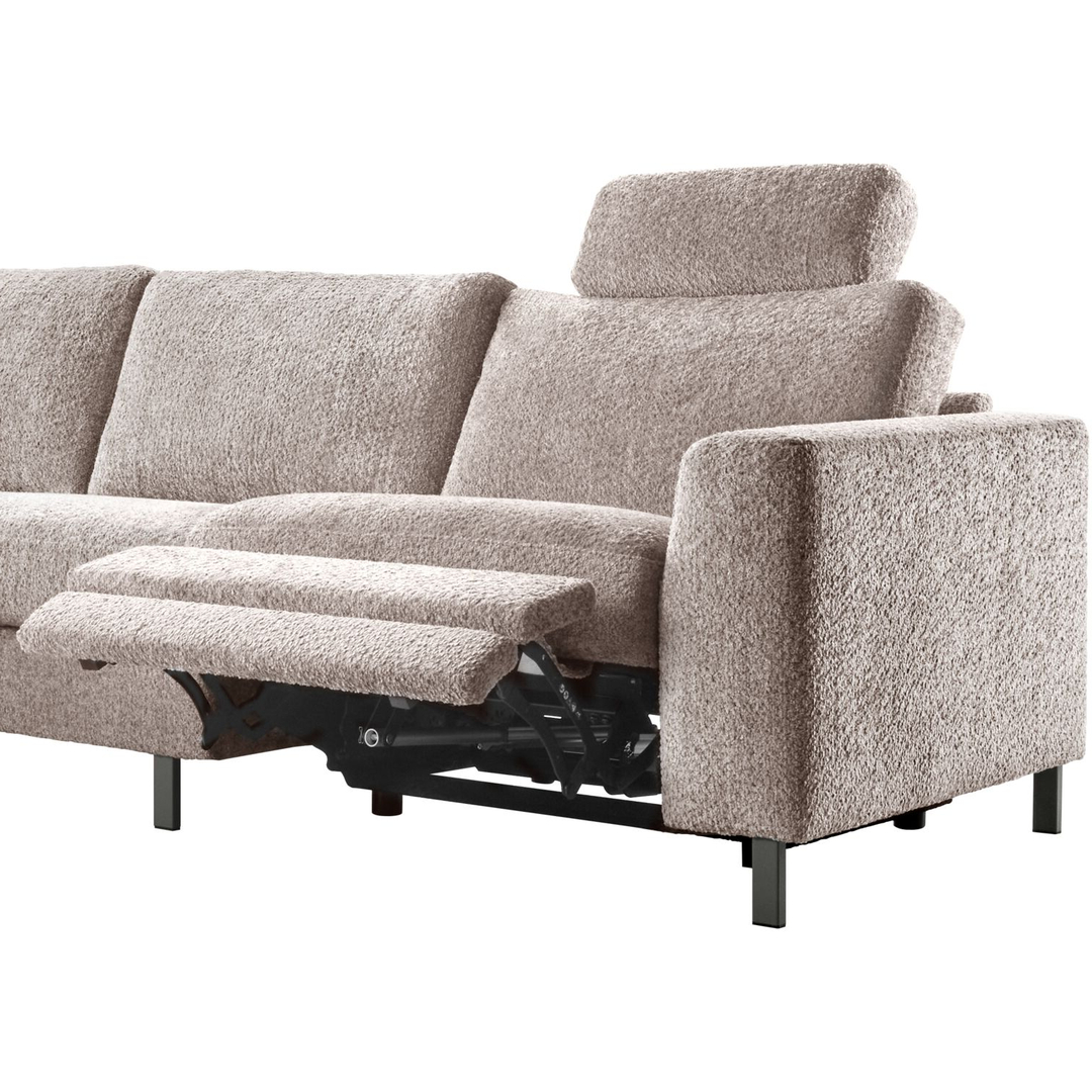 Hoekbank rechts Totham bruin relaxfunctie basic comfort
