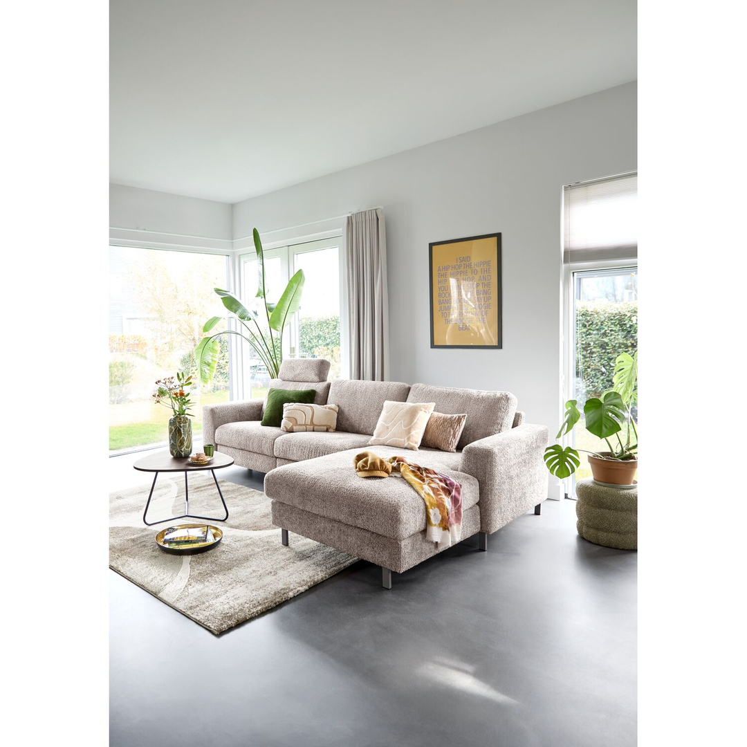 Hoekbank rechts Totham bruin relaxfunctie basic comfort
