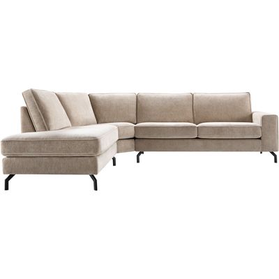 Hoekbank links Totham taupe basic comfort