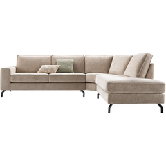 Hoekbank rechts Totham taupe basic comfort