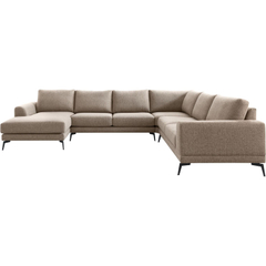 Hoekbank rechts Flandria bruin basic comfort