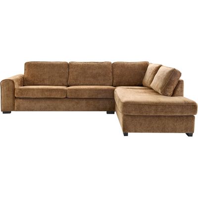 Hoekbank rechts Pomasi bruin basic comfort