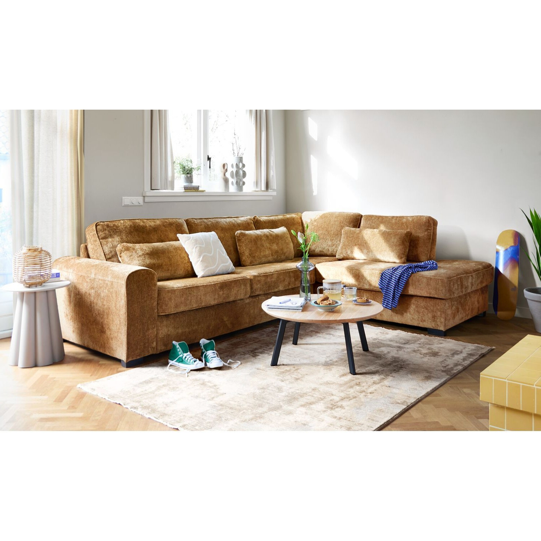 Hoekbank rechts Pomasi bruin basic comfort