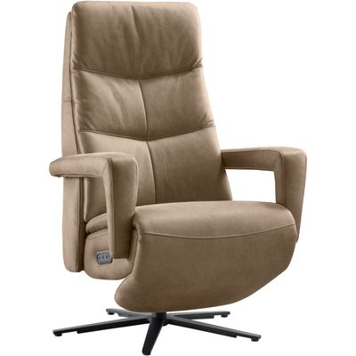 Relaxfauteuil Grimsay elektrisch microleder taupe