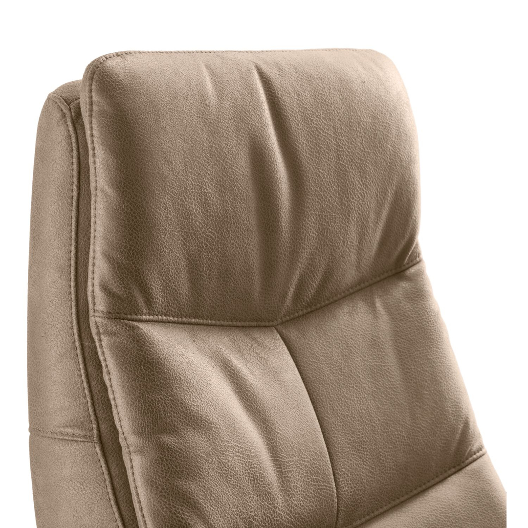Relaxfauteuil Grimsay elektrisch microleder taupe