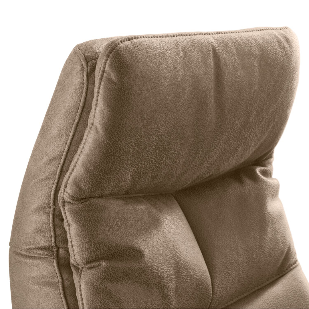 Relaxfauteuil Grimsay elektrisch microleder taupe