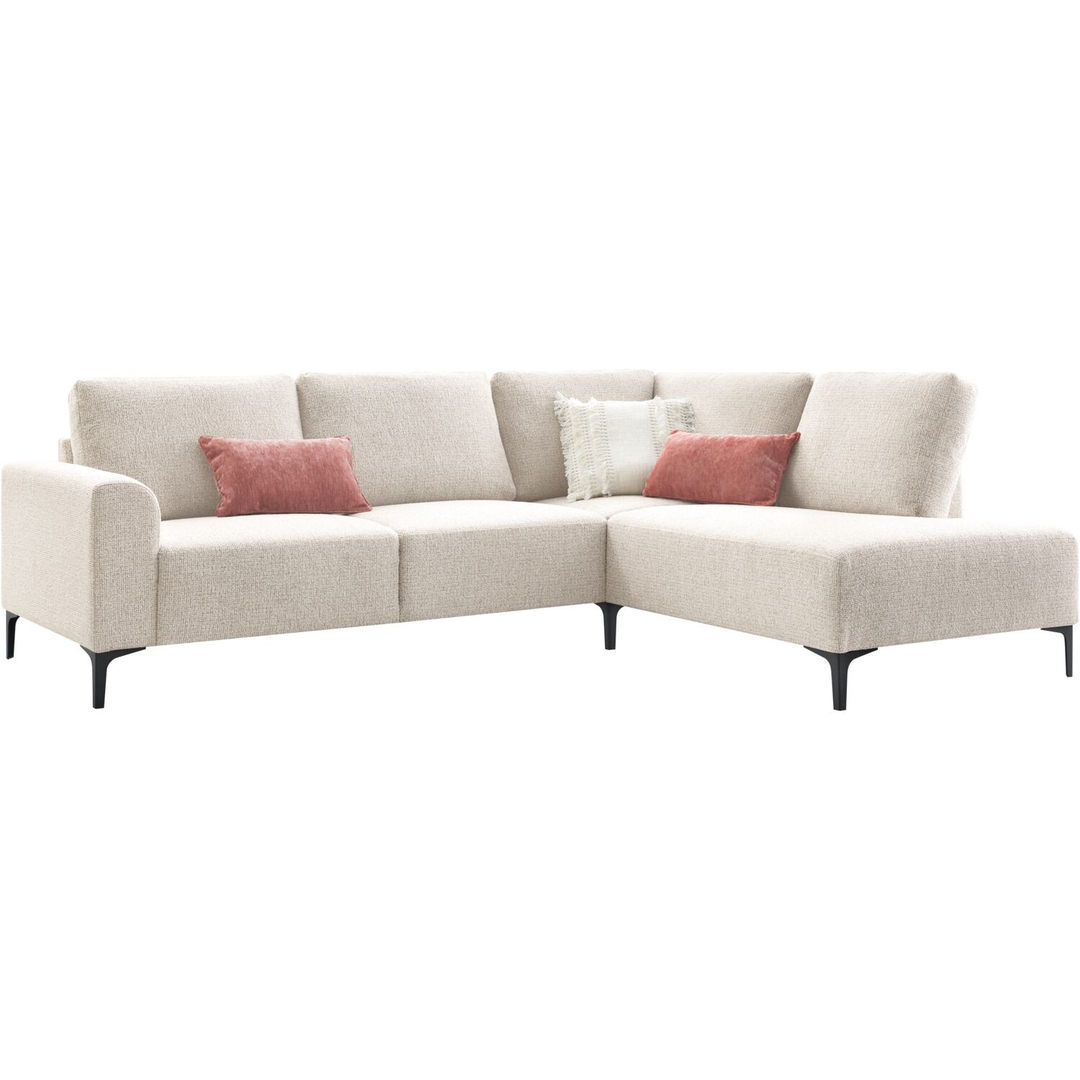 Hoekbank rechts Garzeno beige basic comfort