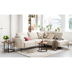 Hoekbank rechts Garzeno beige basic comfort
