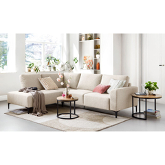 Hoekbank links Garzeno beige basic comfort
