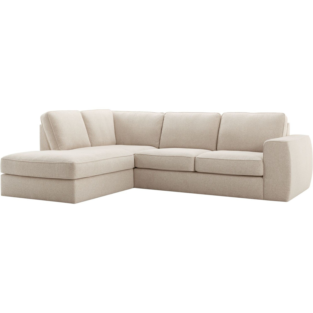 Hoekbank links Azara beige polyetherschuim