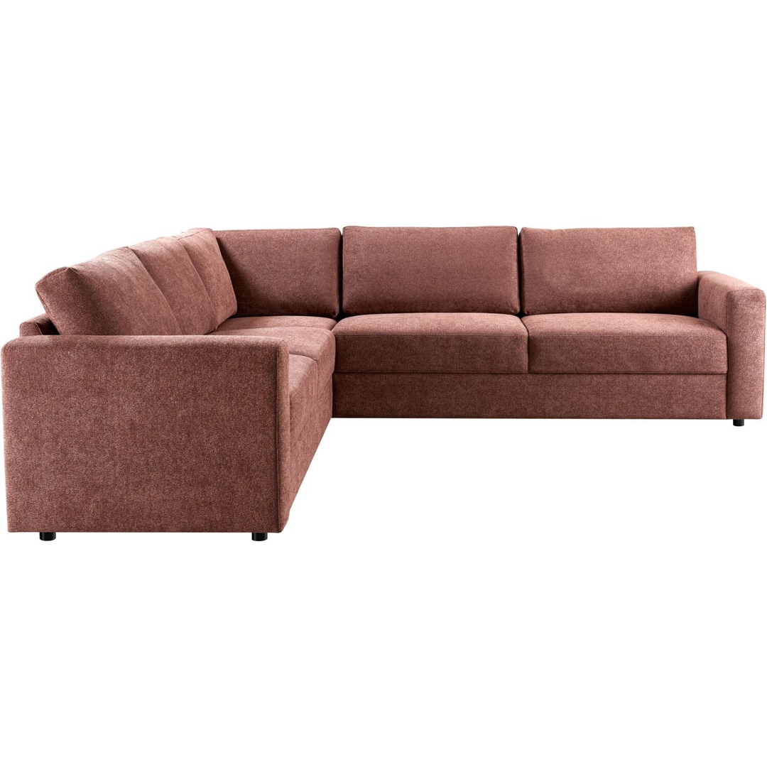 Hoekbank links Desana roestbruin basic comfort