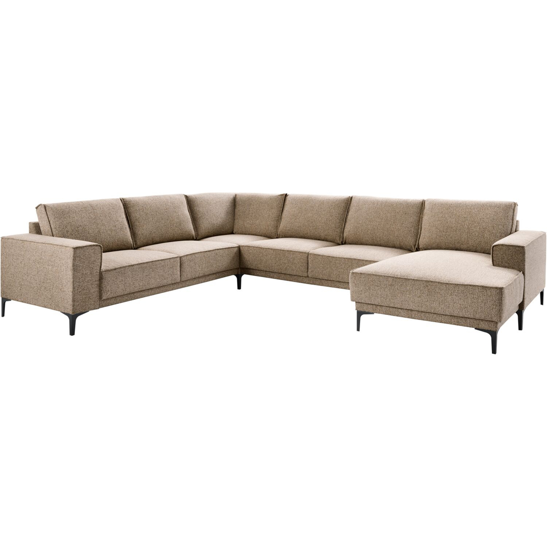 Hoekbank links Calira bruin basic comfort