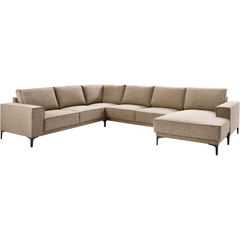 Hoekbank links Calira bruin basic comfort