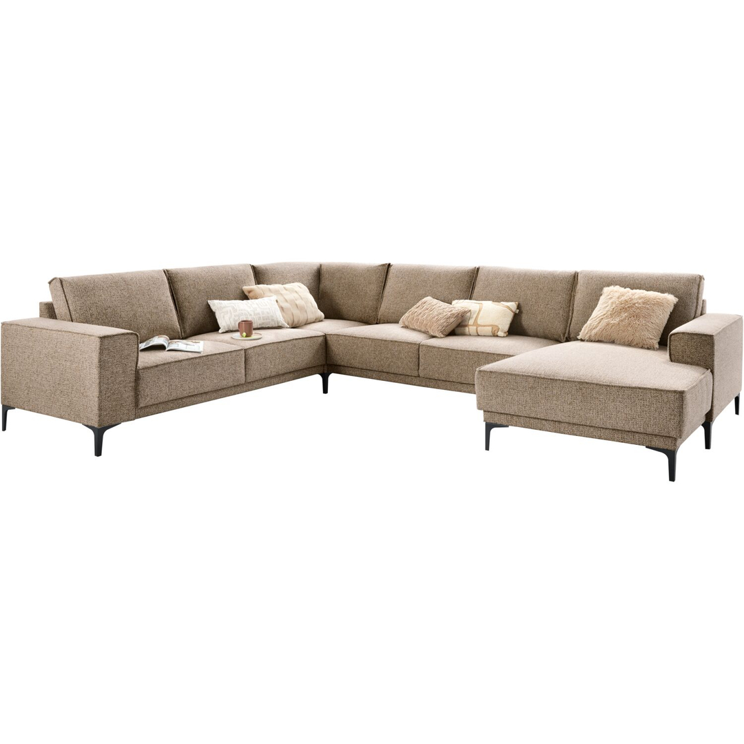 Hoekbank links Calira bruin basic comfort