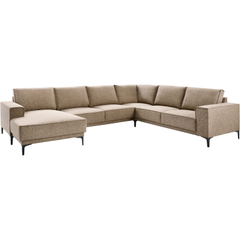 Hoekbank rechts Calira bruin basic comfort