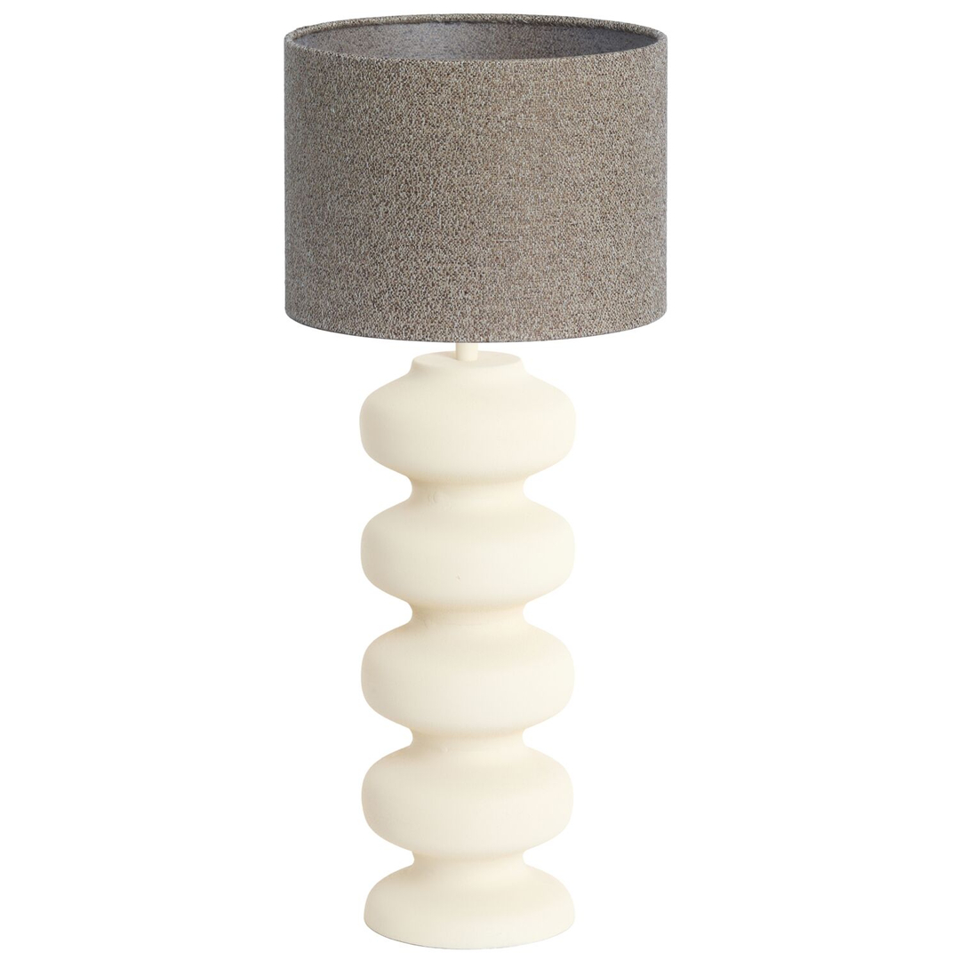 Tafellamp Boras large beige met grijze kap