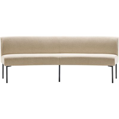 Eetkamerbank Cintra 210 cm ovaal bouclé beige