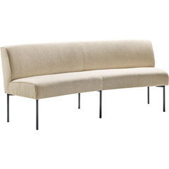 Eetkamerbank Cintra 210 cm ovaal bouclé beige