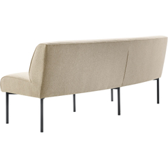 Eetkamerbank Cintra 210 cm ovaal bouclé beige