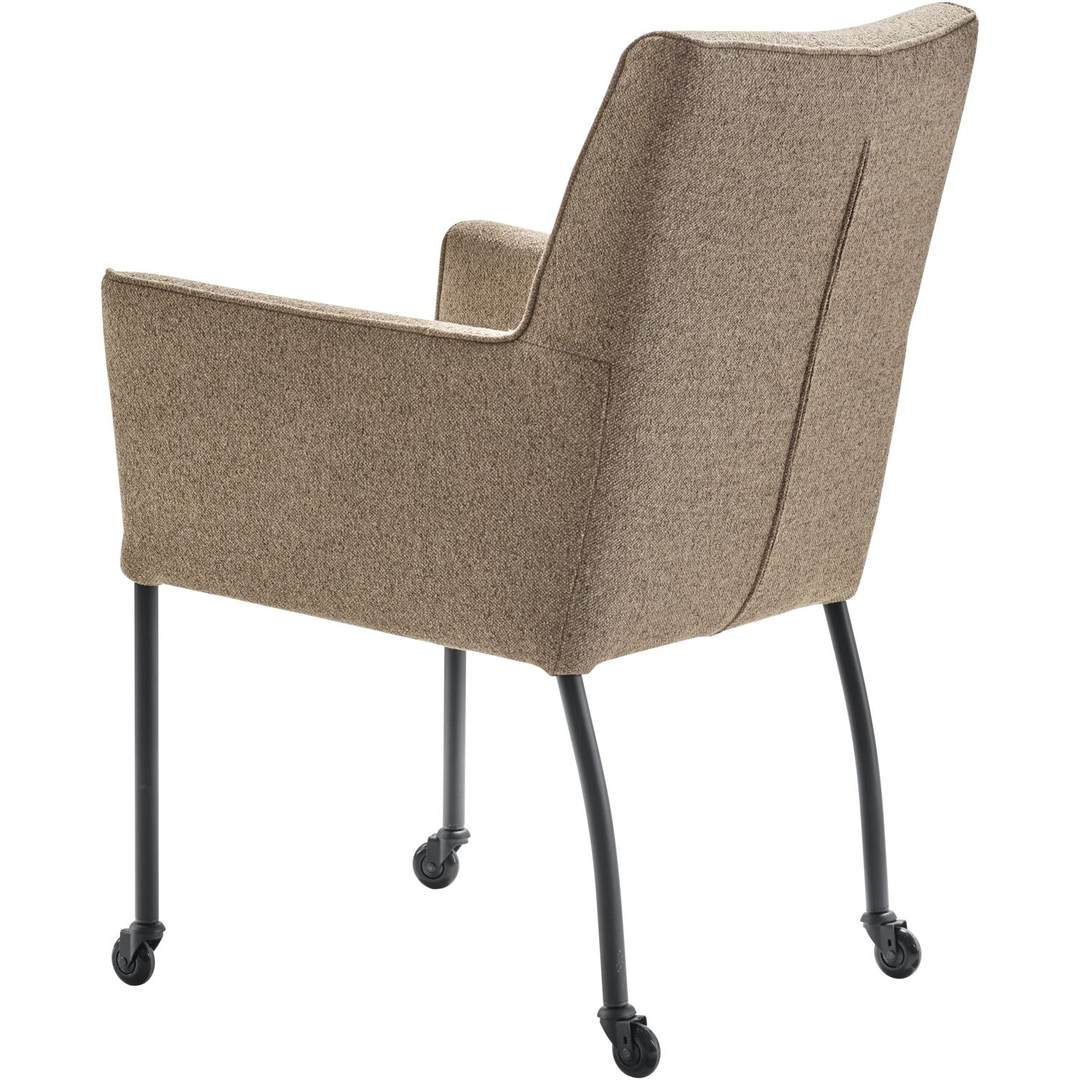 Eetkamerstoel Cintra bouclé bruin excellent comfort