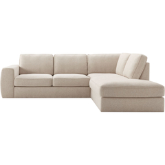 Hoekbank rechts Azara beige polyetherschuim