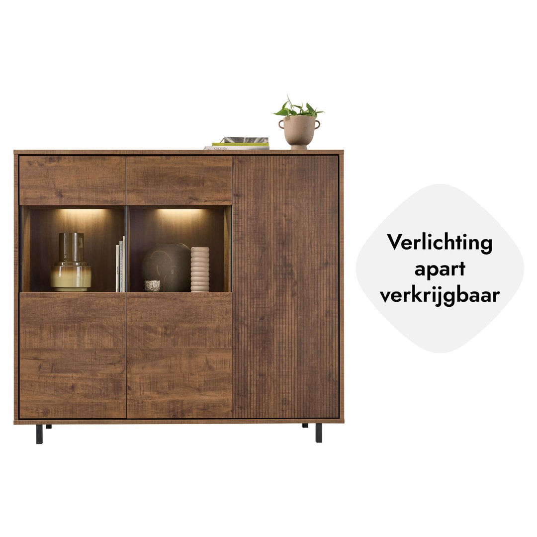 Opbergkast Otranto 150x169x45 cm bruin