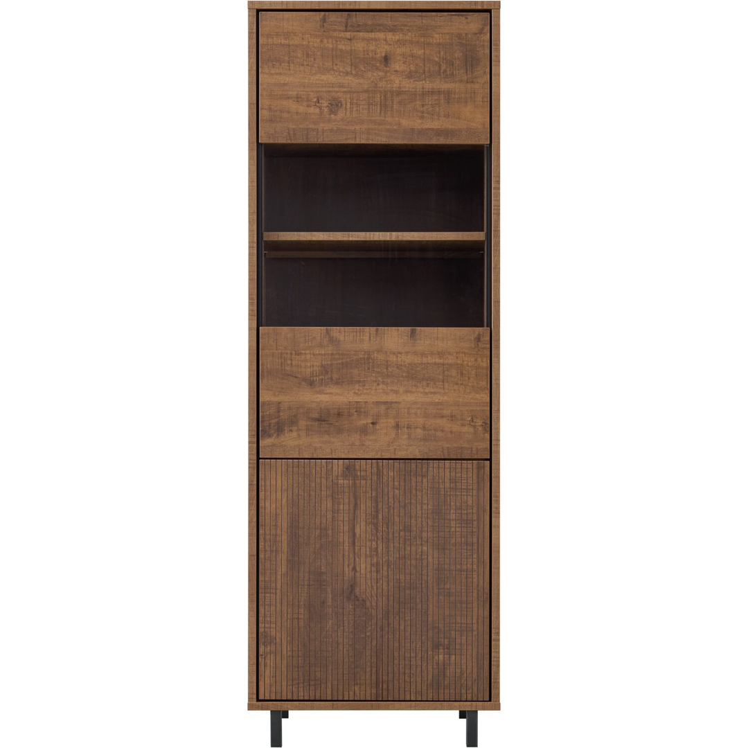 Vitrinekast Otranto 200x68x45 cm bruin