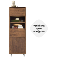 Vitrinekast Otranto 200x68x45 cm bruin