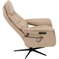 Relaxfauteuil Inverno elektrisch large leder grijs