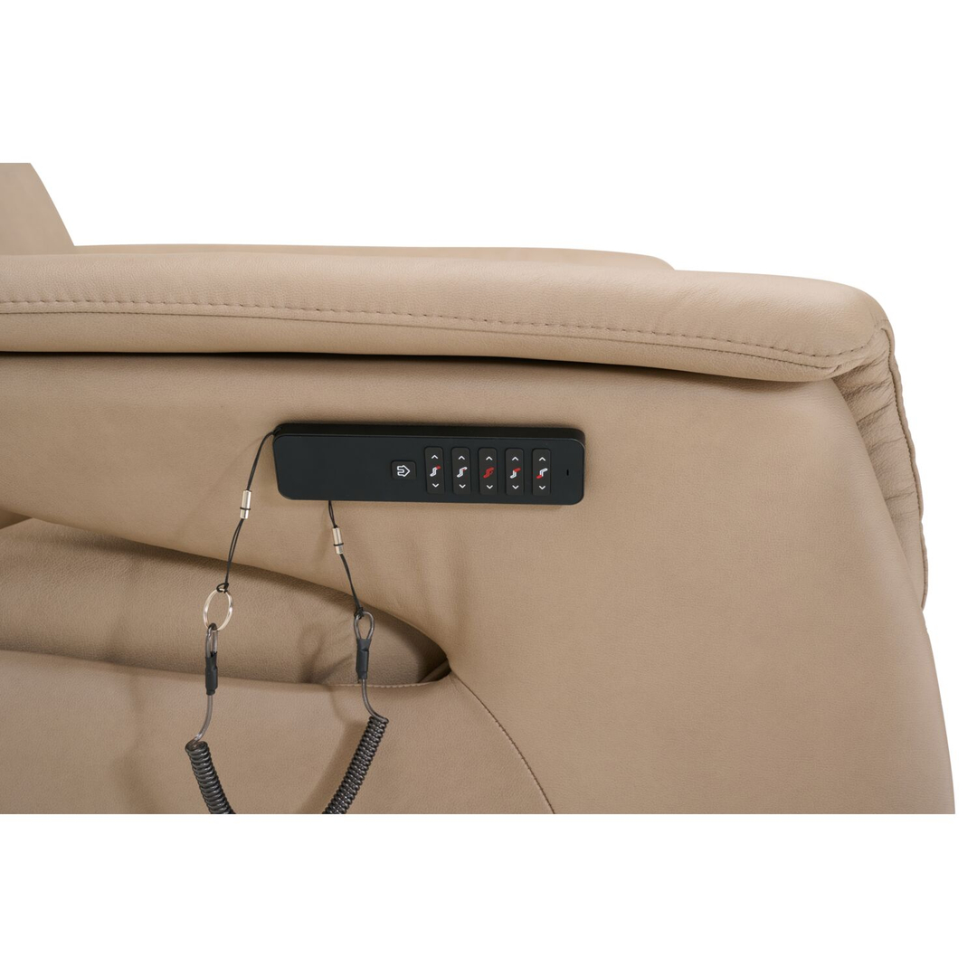 Relaxfauteuil Inverno elektrisch large leder grijs