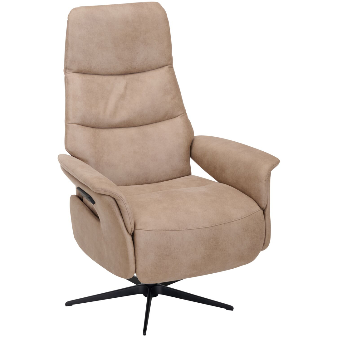 Relaxfauteuil Inverno elektrisch XXL microleder beige