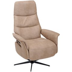 Relaxfauteuil Inverno elektrisch XXL microleder beige