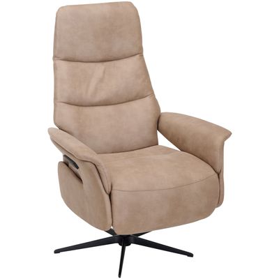 Relaxfauteuil Inverno elektrisch XXL microleder beige