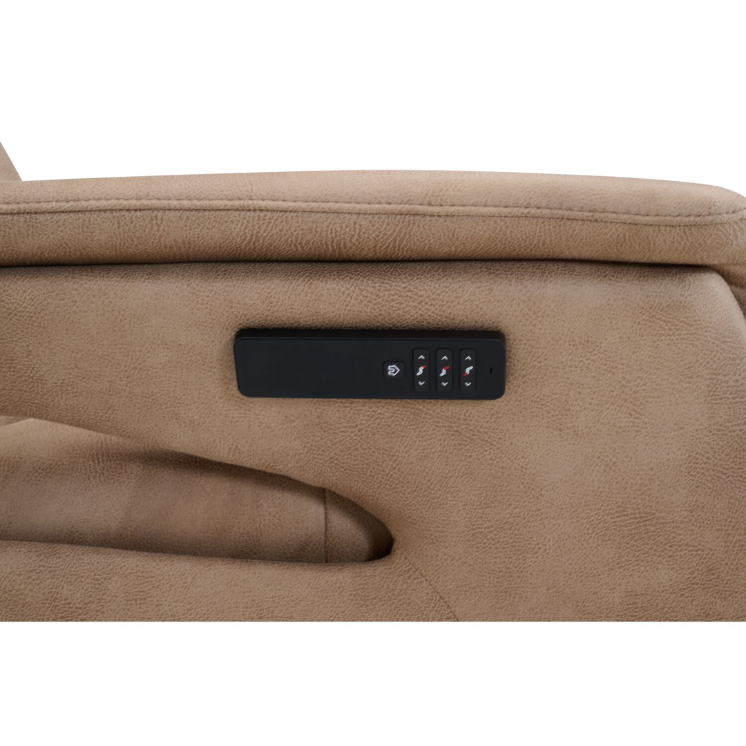 Relaxfauteuil Inverno elektrisch XXL microleder beige