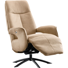 Relaxfauteuil Balfour medium microleder lichtbruin