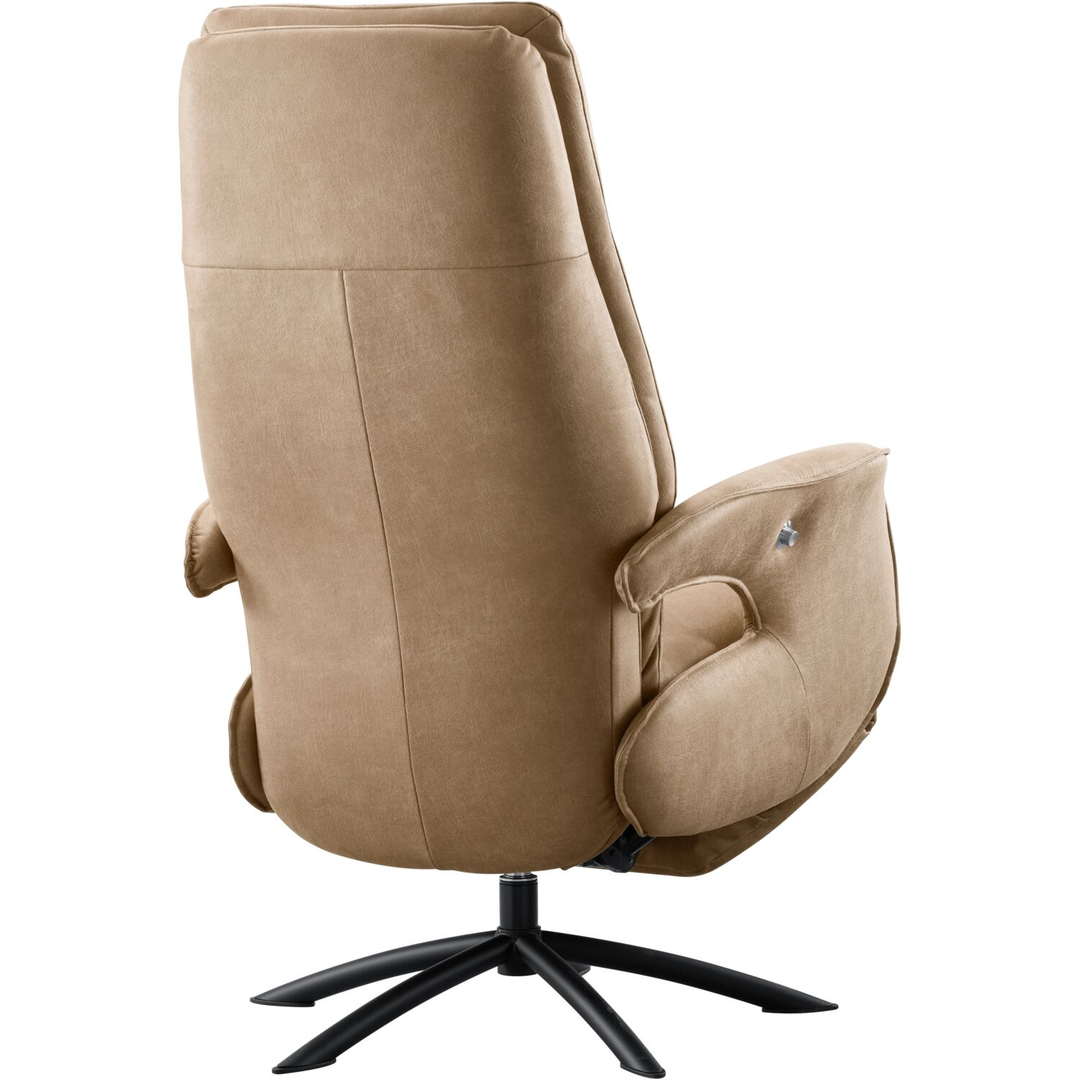 Relaxfauteuil Balfour medium microleder lichtbruin