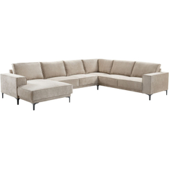 Hoekbank rechts Calira taupe basic comfort