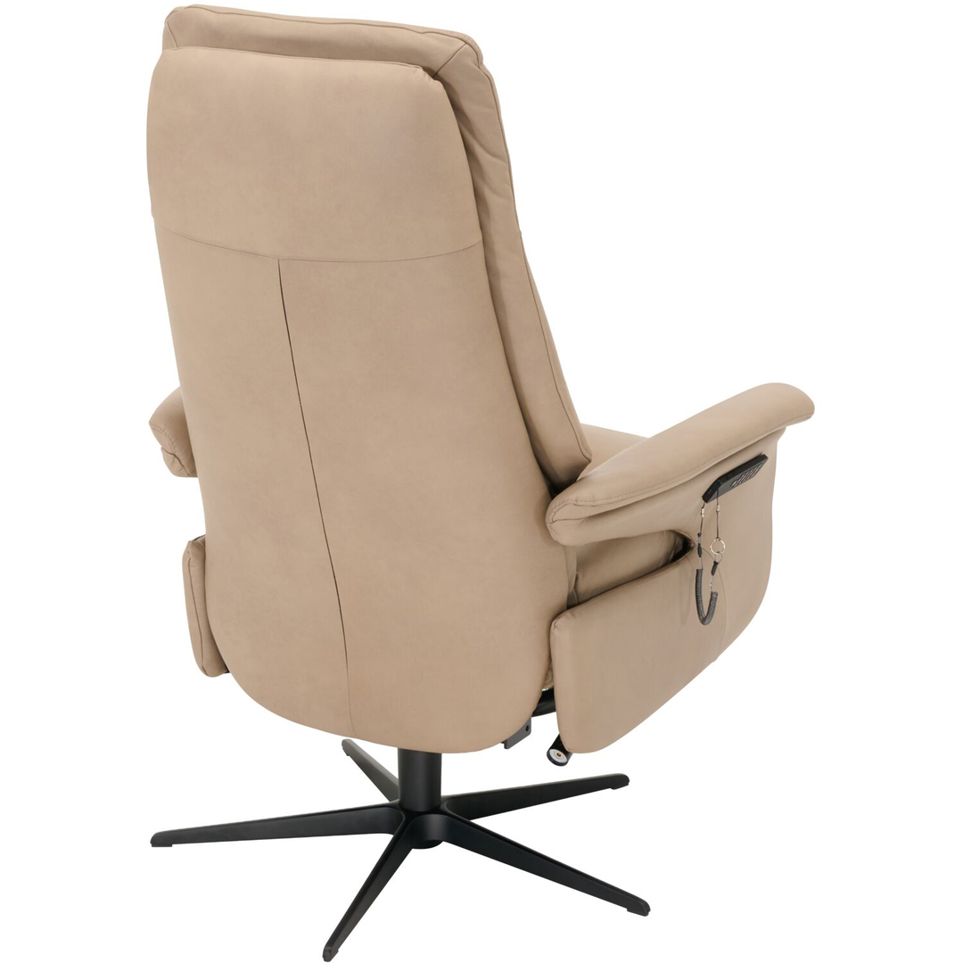 Relaxfauteuil Inverno manueel large leder grijs