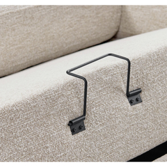 Hoekbank rechts Feda lichtgrijs relaxfunctie en opberglongchair basic comfort